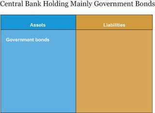 Central Bank Holding Mainly Government Bonds