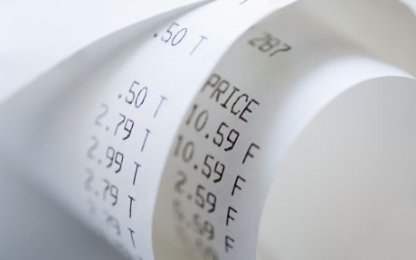image: grocery price receipt