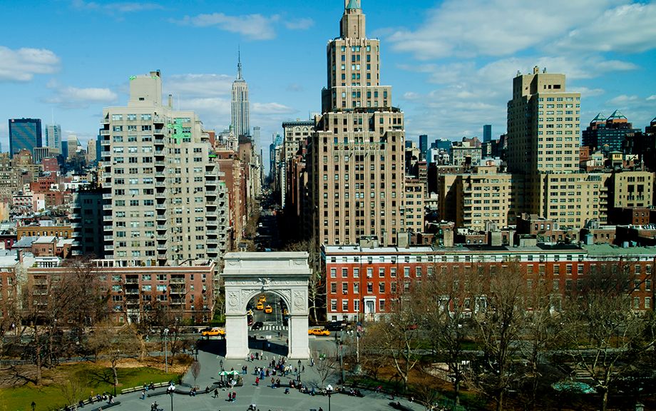 Photo: Aerial view of Washington Square in NY