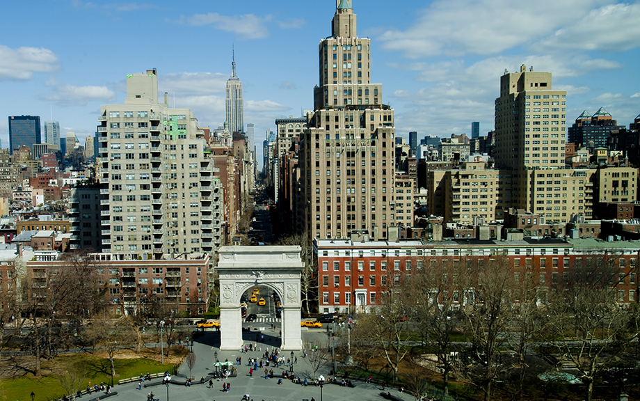 Photo: Aerial view of Washington Square in NY