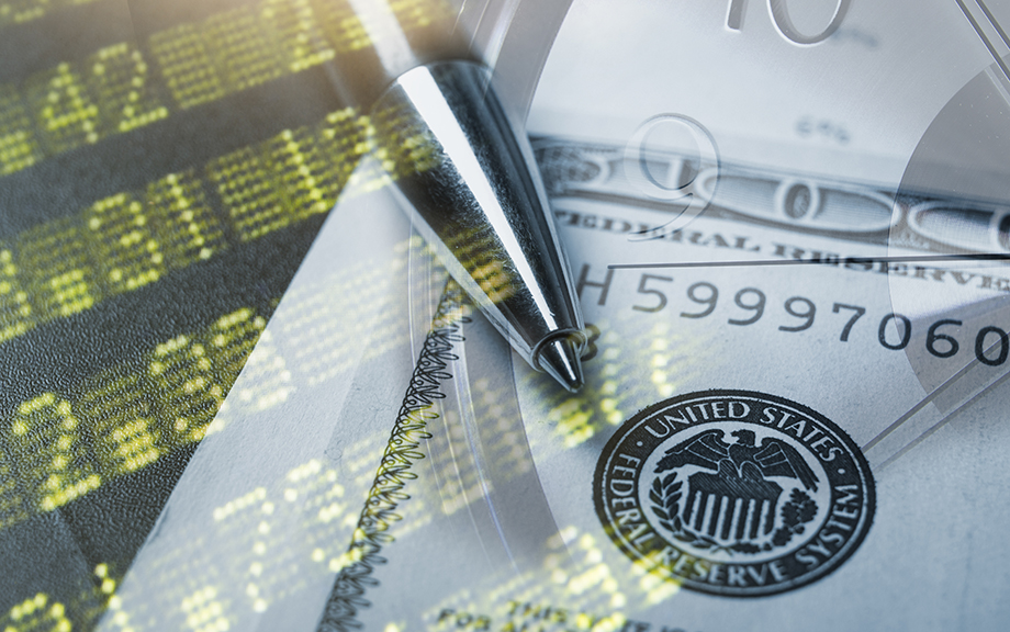 Photo: Finance and banking concept. Euro coins and us dollar banknote close-up. Abstract image of Financial system with selective focus, toned, double exposure.