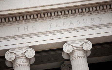 photo: The US Treasury building in Washington DC