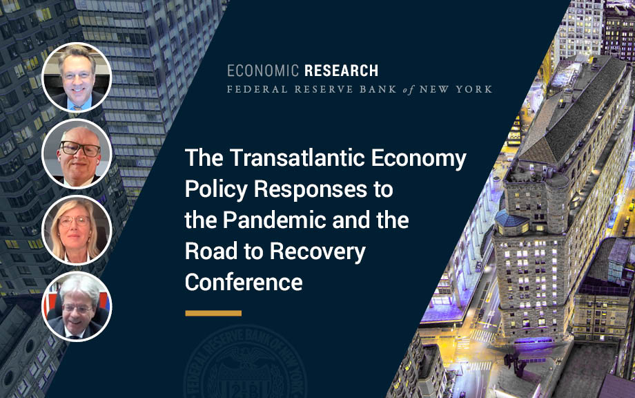 Photo: transatlantic economy conference speakers images compiled on background.