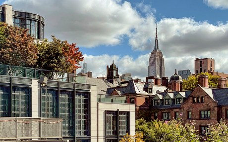  Skyline Of Manhattan From The Highline and Empire State Building, New York City, USA