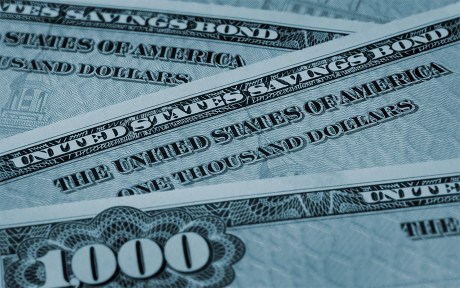 Decorative Image: image of 3 United States Savings Bonds.