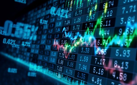 Photo: Stock market graph trading analysis investment financial, stock exchange financial or forex graph stock market graph chart business crisis crash loss and grow up gain and profits win up trend.